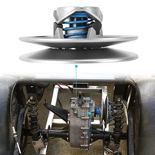 10L0L Golf Cart Secondary Driven Clutch for Club Car DS & Precedent,1997-UP Club Cart 4-Cycle Gas Model OEM# 101834001 5701 - High Torque,Silver - Image 5