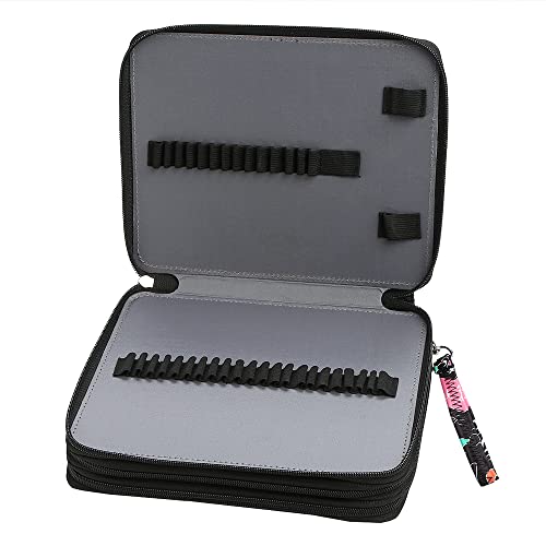 Lbxgap Portable Colored 124 Slots Pencil case Organizer with Printing Pattern for Watercolor Pens or Markers, Pencil Case Organizer for Artist - Image 4