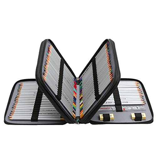 Lbxgap Portable Colored 124 Slots Pencil case Organizer with Printing Pattern for Watercolor Pens or Markers, Pencil Case Organizer for Artist - Image 2