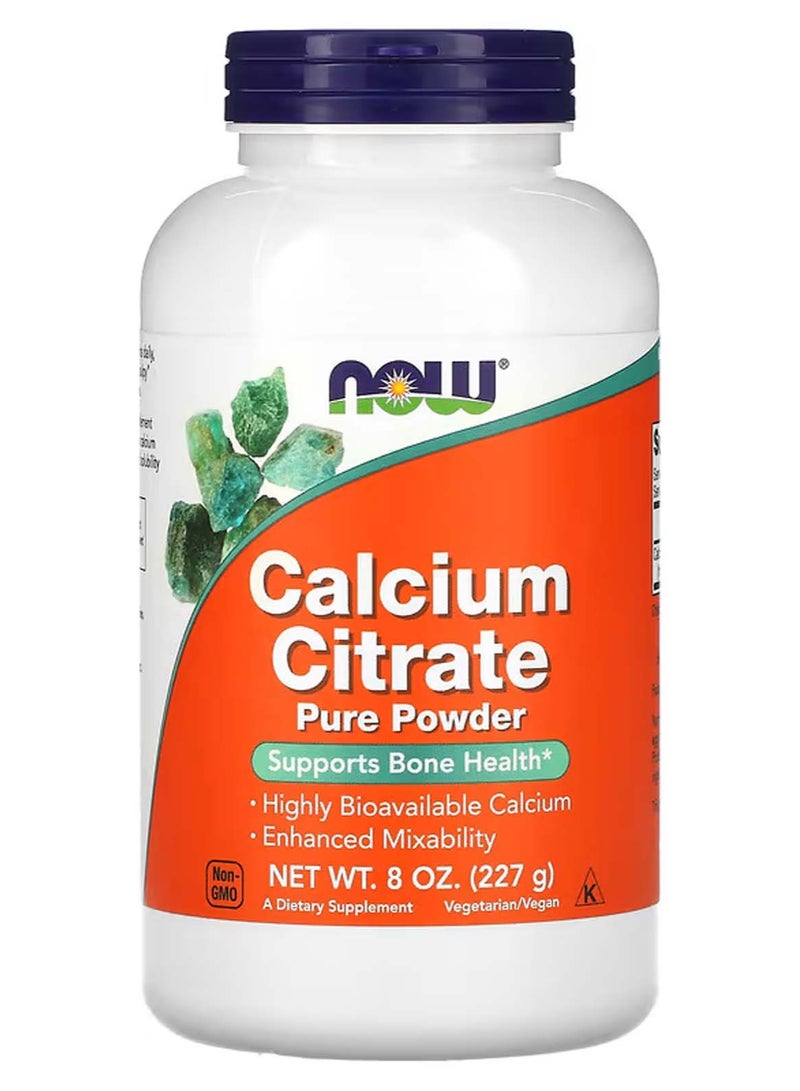 now Calcium Citrate, Pure Powder, 8 oz (227 g) - Image 1