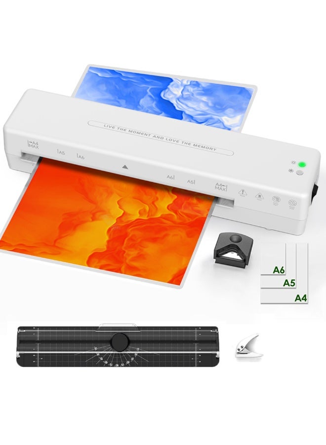FN 13Inch Laminator Machine with Laminating Sheets, Trimmer & Corner Rounder, A4 A5 A6 Laminators for Home Office School - Image 1