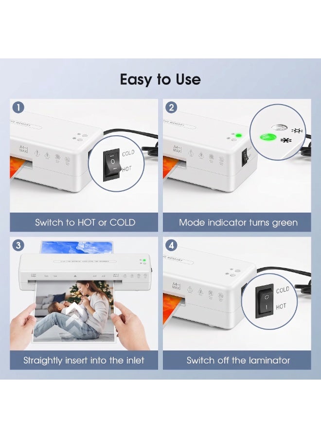 FN 13Inch Laminator Machine with Laminating Sheets, Trimmer & Corner Rounder, A4 A5 A6 Laminators for Home Office School - Image 2