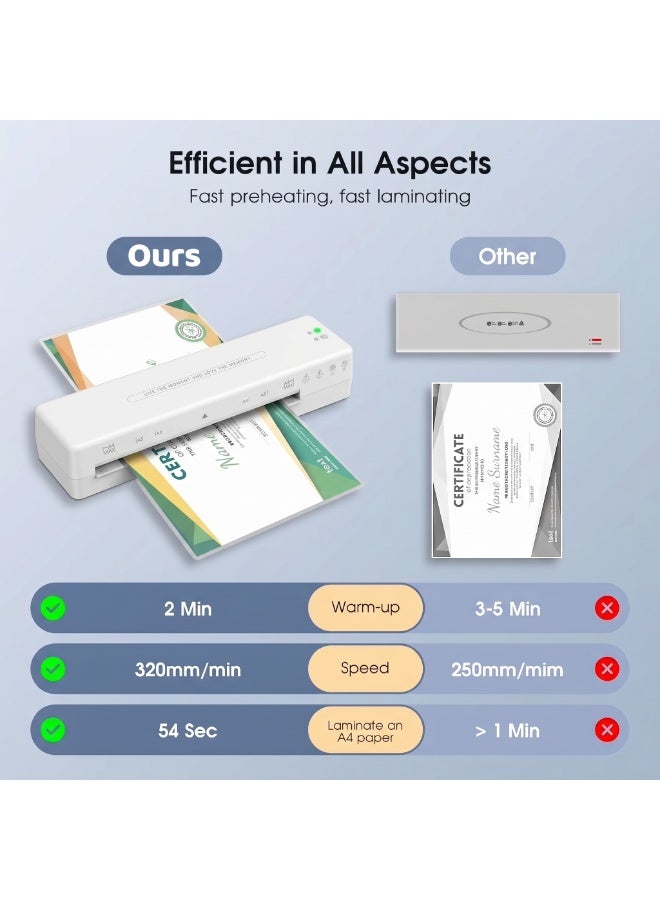 FN 13Inch Laminator Machine with Laminating Sheets, Trimmer & Corner Rounder, A4 A5 A6 Laminators for Home Office School - Image 4