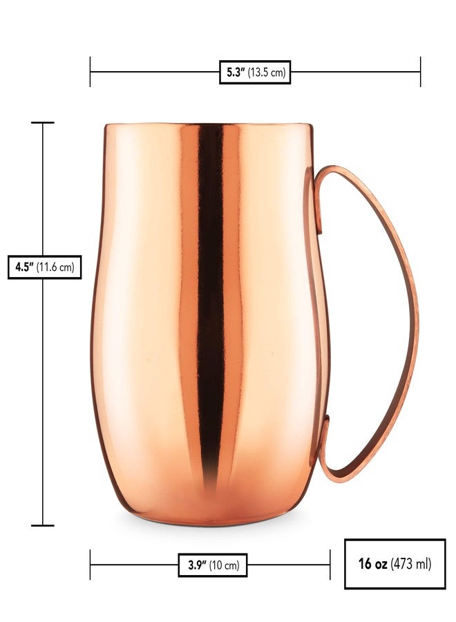 Final Touch Double-Wall Mule Mug - Copper-Plated Mug with Double-Wall Insulation, 304 Stainless Steel, 17oz Capacity, Keeps Drinks Cold Longer, No Condensation (MM501) - Image 4