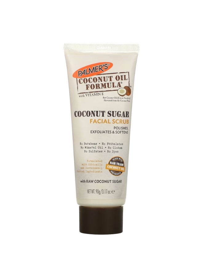 Palmer's, Coconut Oil Formula, Coconut Sugar Facial Scrub, 3.17 oz (90 g) - Image 1