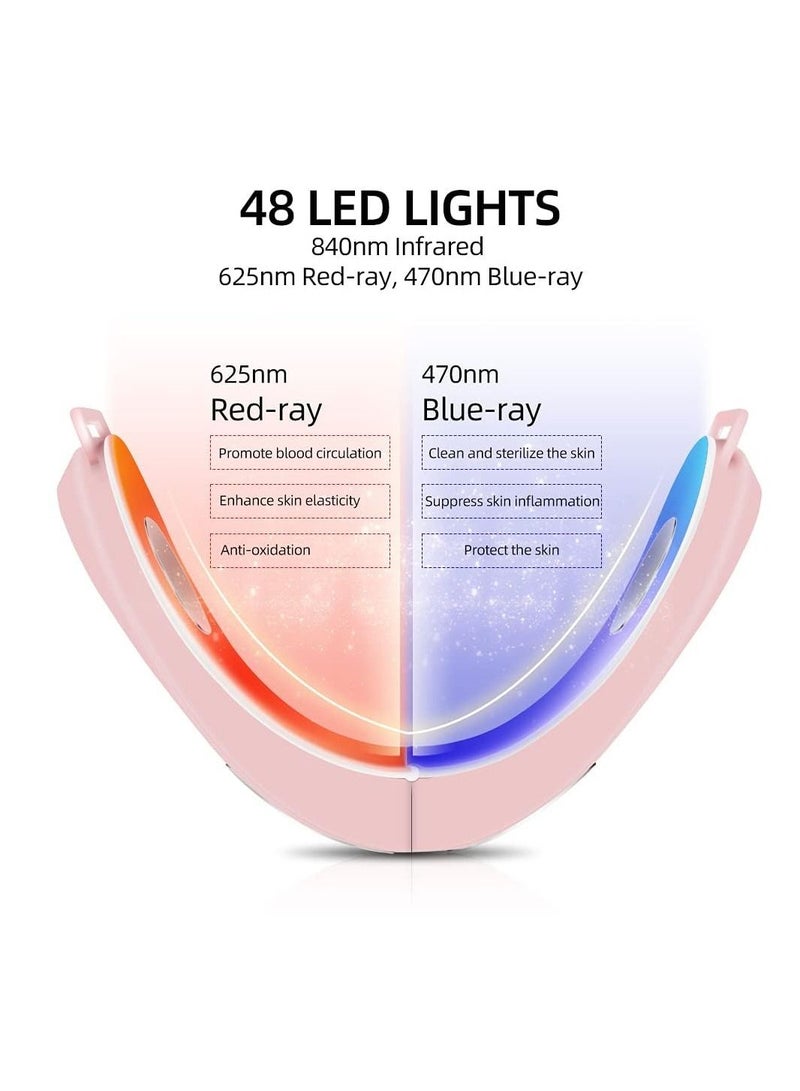 Face Slimming Massager With Skin Rejuvenation V Face Shaping Massager  Face Slimming Vibration Device Chin (White) - Image 2