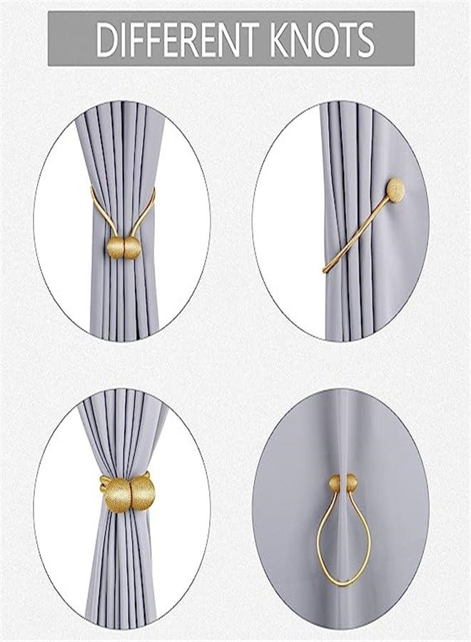 Goolsky Window Curtain Tiebacks Clips VS Strong Magnetic Tie Band Home Office Decorative Drapes Weave Holdbacks Holders European Style 1 Pair - Image 3