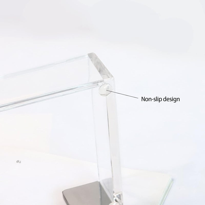 MultiBey Sticky Notes Memo Pad Holder Dispenser Silver Acrylic Transparent Sticky Note Pad Desk Supplies Organizer Accessories for Office Home Schools (Silver) - Image 4