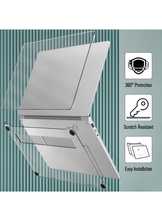 1 قطعة من القشرة الصلبة الحماية القشرة على الغطاء متوافق مع مايكروسوفت سطح الكمبيوتر المحمول 7 13.8 بوصة 2024 الإصدار نموذج 2036 الكمبيوتر المحمول الحماية البلاستيكية القشرة الصلبة الغطاء (الكريستال واضح) - Image 3