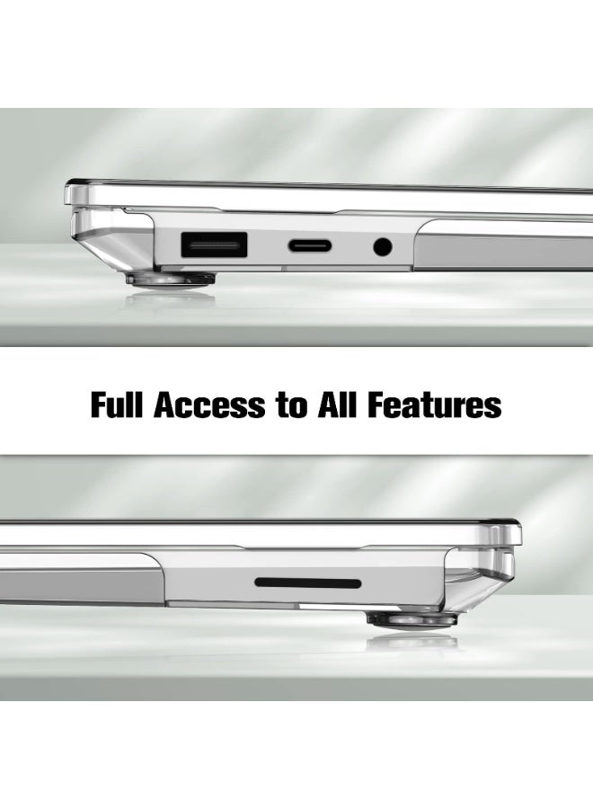 1 قطعة من القشرة الصلبة الحماية القشرة على الغطاء متوافق مع مايكروسوفت سطح الكمبيوتر المحمول 7 13.8 بوصة 2024 الإصدار نموذج 2036 الكمبيوتر المحمول الحماية البلاستيكية القشرة الصلبة الغطاء (الكريستال واضح) - Image 4