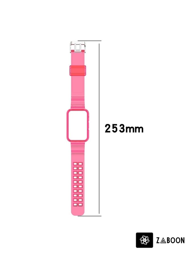 Zaboon Huawei Watch Fit 2 Integrated Transparent Silicone Watch Band - Image 4