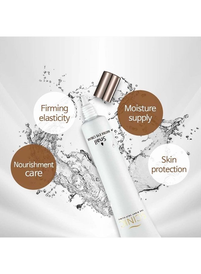 SCINIC Snail Matrix Eye Cream 1.01 fl oz (30ml) | Moisturizing and Intensive Care Eye Cream with Snail Mucus | Moist & Tight Skin, Nourishing Elasticity | Korean Skincare - Image 2