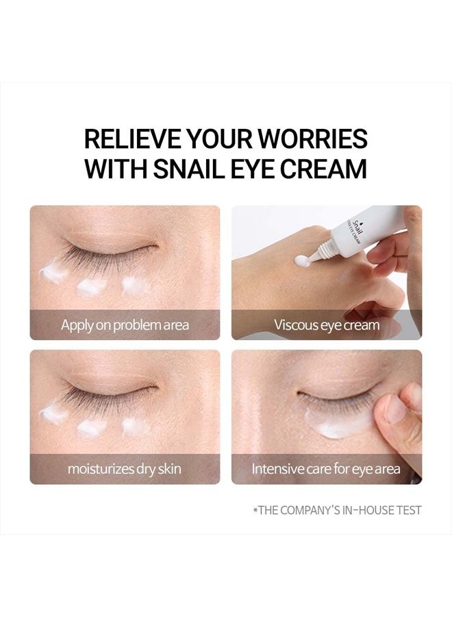 SCINIC Snail Matrix Eye Cream 1.01 fl oz (30ml) | Moisturizing and Intensive Care Eye Cream with Snail Mucus | Moist & Tight Skin, Nourishing Elasticity | Korean Skincare - Image 5