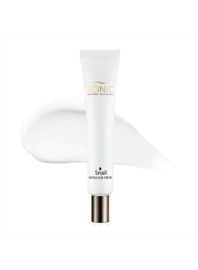 SCINIC Snail Matrix Eye Cream 1.01 fl oz (30ml) | Moisturizing and Intensive Care Eye Cream with Snail Mucus | Moist & Tight Skin, Nourishing Elasticity | Korean Skincare - Image 1