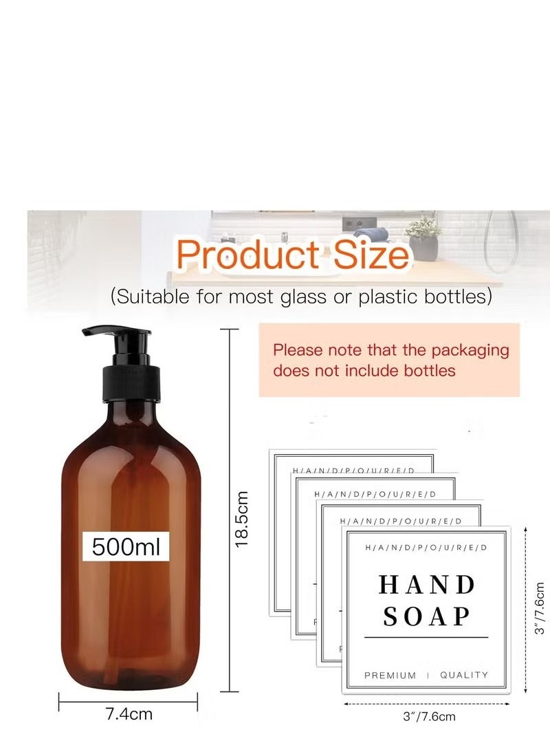 Realfrog 90PCS Waterproof Labels for Glass Bottles, Hand Soap Shampoo and Conditioner Label Stickers Waterproof, PVC Self-Adhesive Labels for Bathroom Soap Dispenser (White))  - Image 5