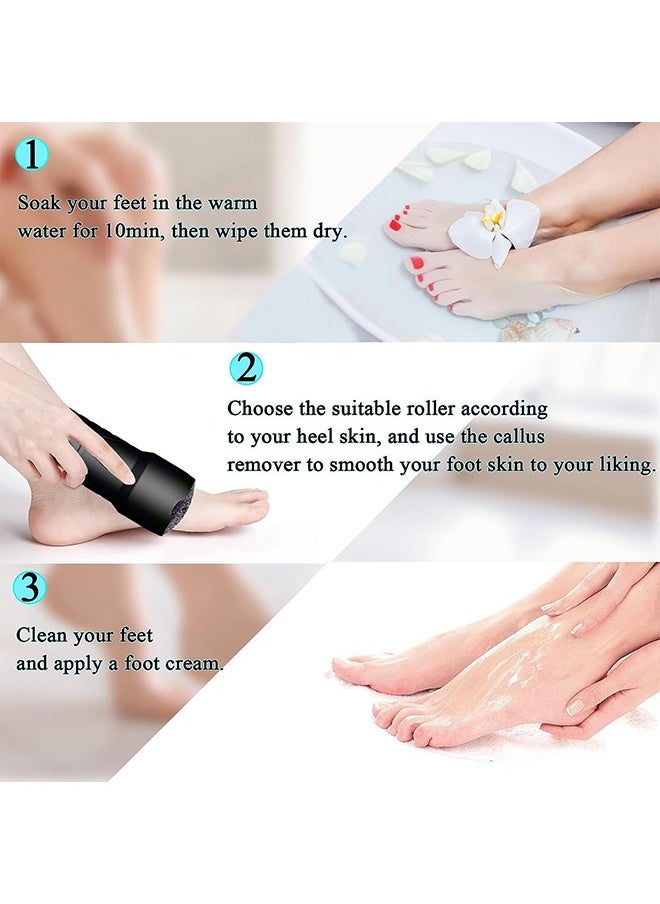 0TO1 TECH Electric Feet Callus Remover  15 in 1 Professional Pedicure Tools Foot Care Kit, Rechargeable Foot Scrubber Dead Skin Remover, 3 Roller Heads& 3 Speed, Feet File for Hard Cracked Dry Dead Skin  - Image 2