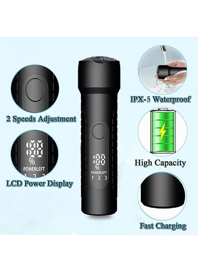 0TO1 TECH Electric Feet Callus Remover  15 in 1 Professional Pedicure Tools Foot Care Kit, Rechargeable Foot Scrubber Dead Skin Remover, 3 Roller Heads& 3 Speed, Feet File for Hard Cracked Dry Dead Skin  - Image 5