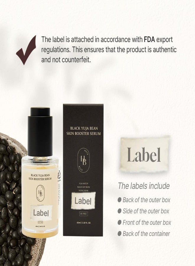 HEVEBLUE Black Yuja Bean Skin Booster Serum - Moisturizing, Sensitive Skin, Korean Skincare, Hypoallergenic, Deep Hydration, Vegan, Oil-free, Makeup Adherence, Inner Dryness, K-Beauty - Image 2