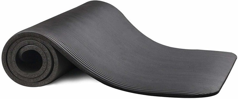 DEXO All-Purpose Extra Thick Yoga Mat – 183x61x1cm, Non-Slip Surface, Premium Cushioning for Yoga, Pilates, Fitness & Meditation, Black - Image 3