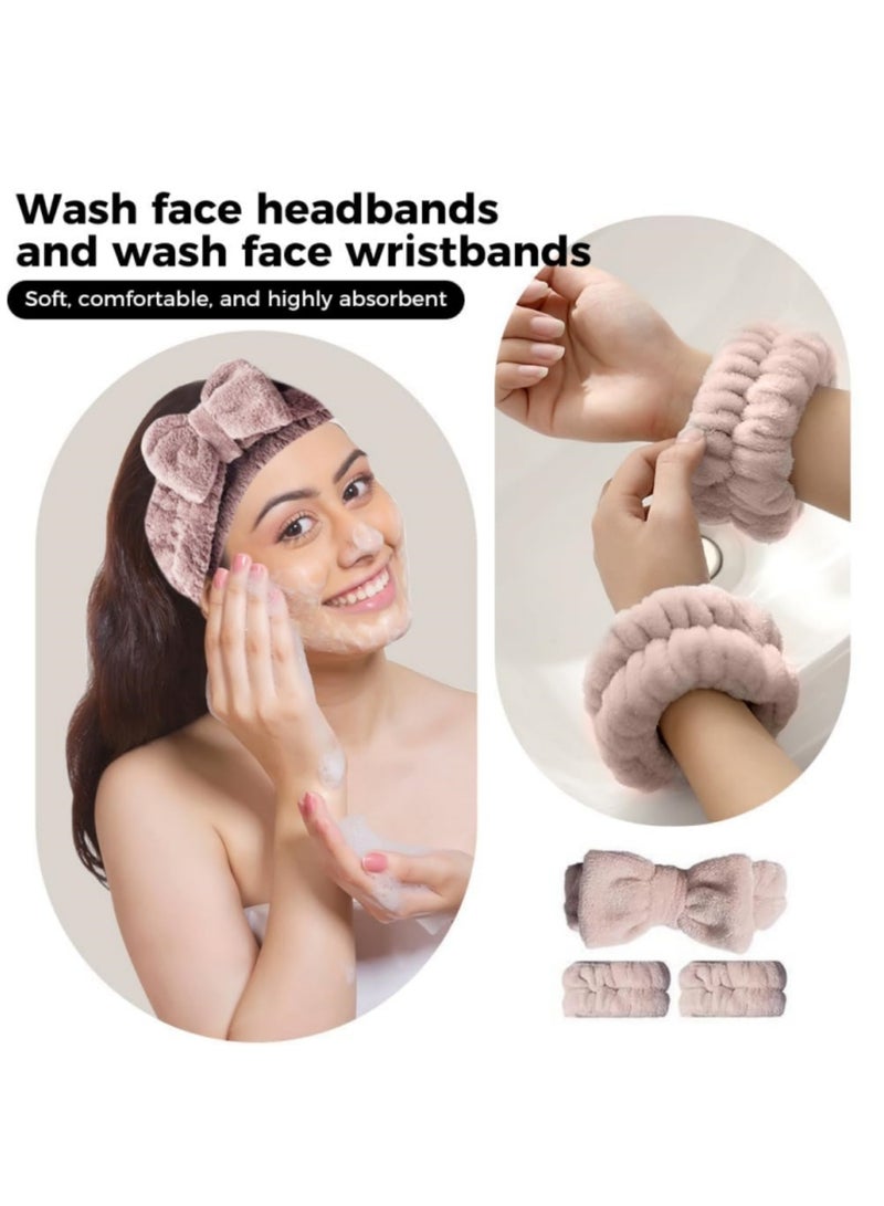 Mmmon 20 Pcs Makeup Tool Kit for Face Washing and Makeup: Headband, Wristbands, Clean Sponge, and Powder Puffs, Differenr Sizes Beauty Sponges, Best Beauty Gifts for Women and Girls - Image 3
