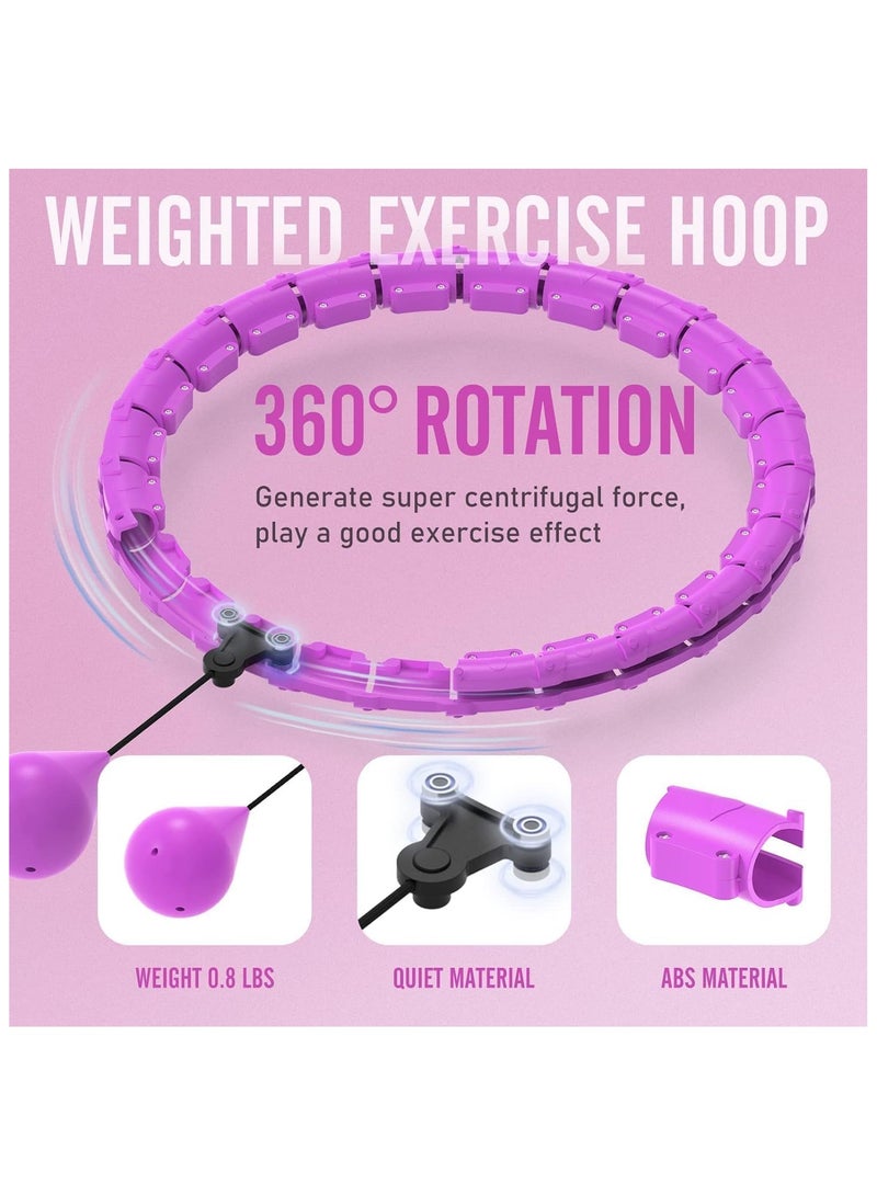 Plan A Fitness Hula Hoop Slimming Exercise Ring with Rotating Weight, Adjustable Abdominal Slimming Fitness Machine with 24 Knots, 360° Automatic Ball Rotation Exercise Machine for Adults and Kids - Image 5