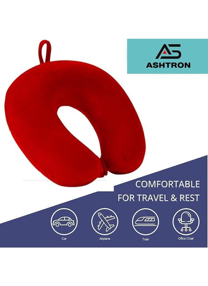 Ashtron Ashtron Travel Neck Pillow and Eye Mask and Earphone Case Travel Essential Pain Relief Support for Car Air Cushions Pillows Pillow for Neck Pain Relief  - Image 2
