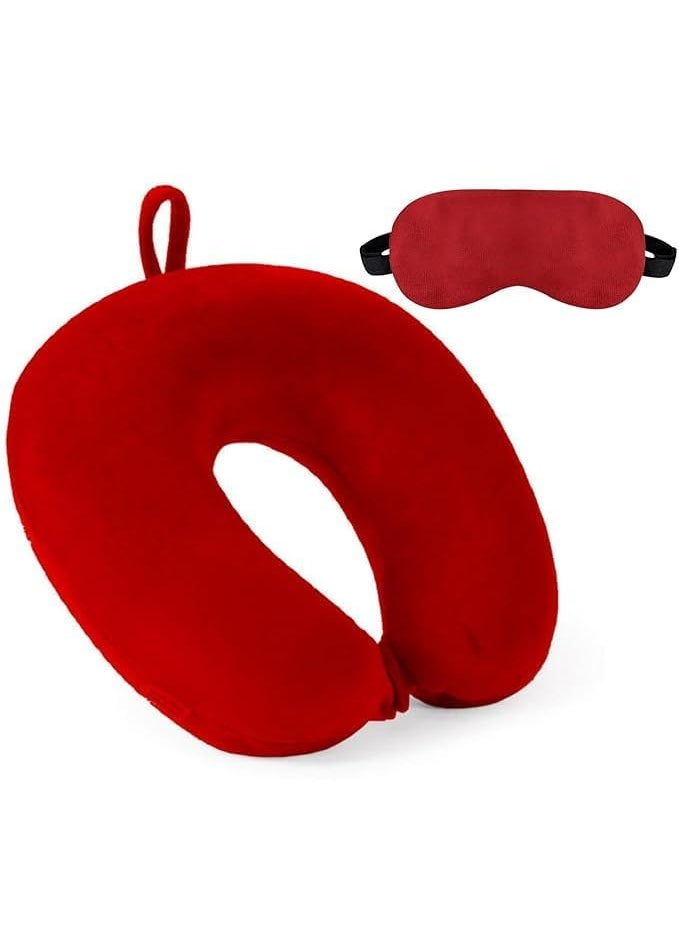 Ashtron Ashtron Travel Neck Pillow and Eye Mask and Earphone Case Travel Essential Pain Relief Support for Car Air Cushions Pillows Pillow for Neck Pain Relief  - Image 3