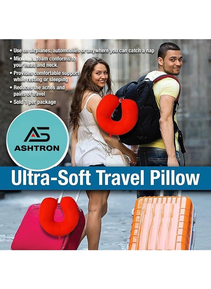Ashtron Ashtron Travel Neck Pillow and Eye Mask and Earphone Case Travel Essential Pain Relief Support for Car Air Cushions Pillows Pillow for Neck Pain Relief  - Image 5