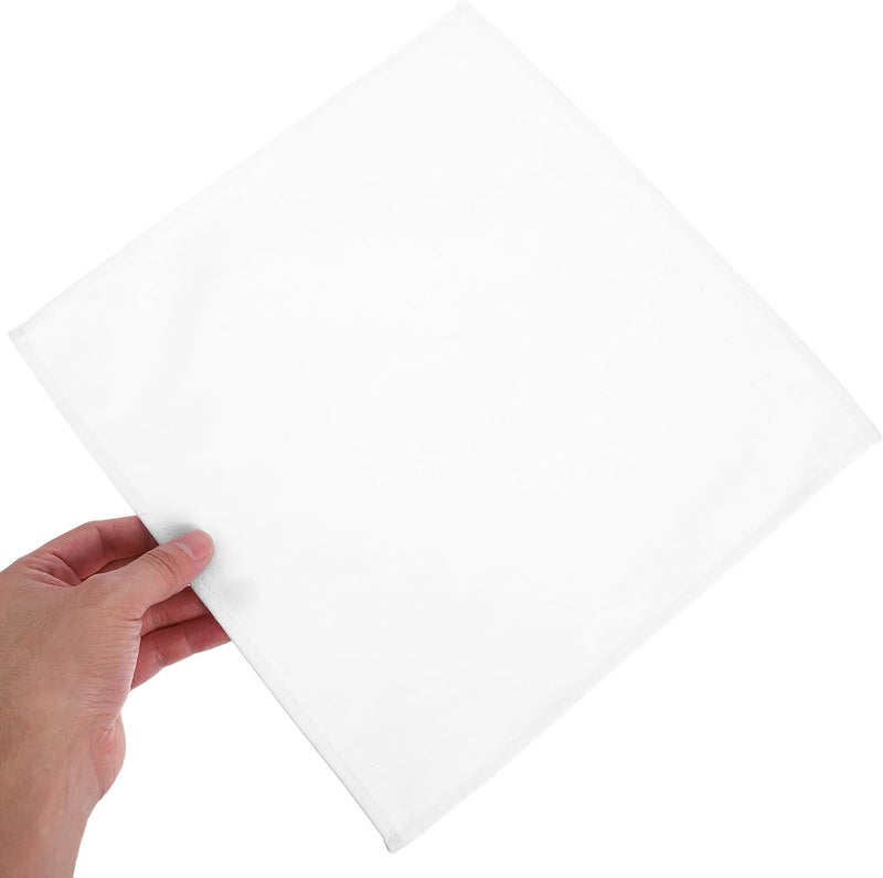 Beavorty 10pcs White Cotton Dinner Napkins 30x30cm Absorbent Reusable Cloth Napkins Soft Washable Table Wipes for Dining Kitchen and Beverage Use - Image 4