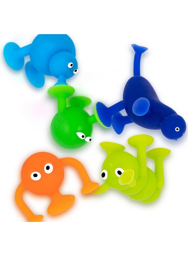 ArtCreativity Suction Cup Bath Toys for Toddlers - Set of 12 Suction Cup Toys - Mold Free Bath Toys in Assorted Colors and Shapes - Suction Toys for Toddlers - Cool Creatures for Baththub Play - Image 5