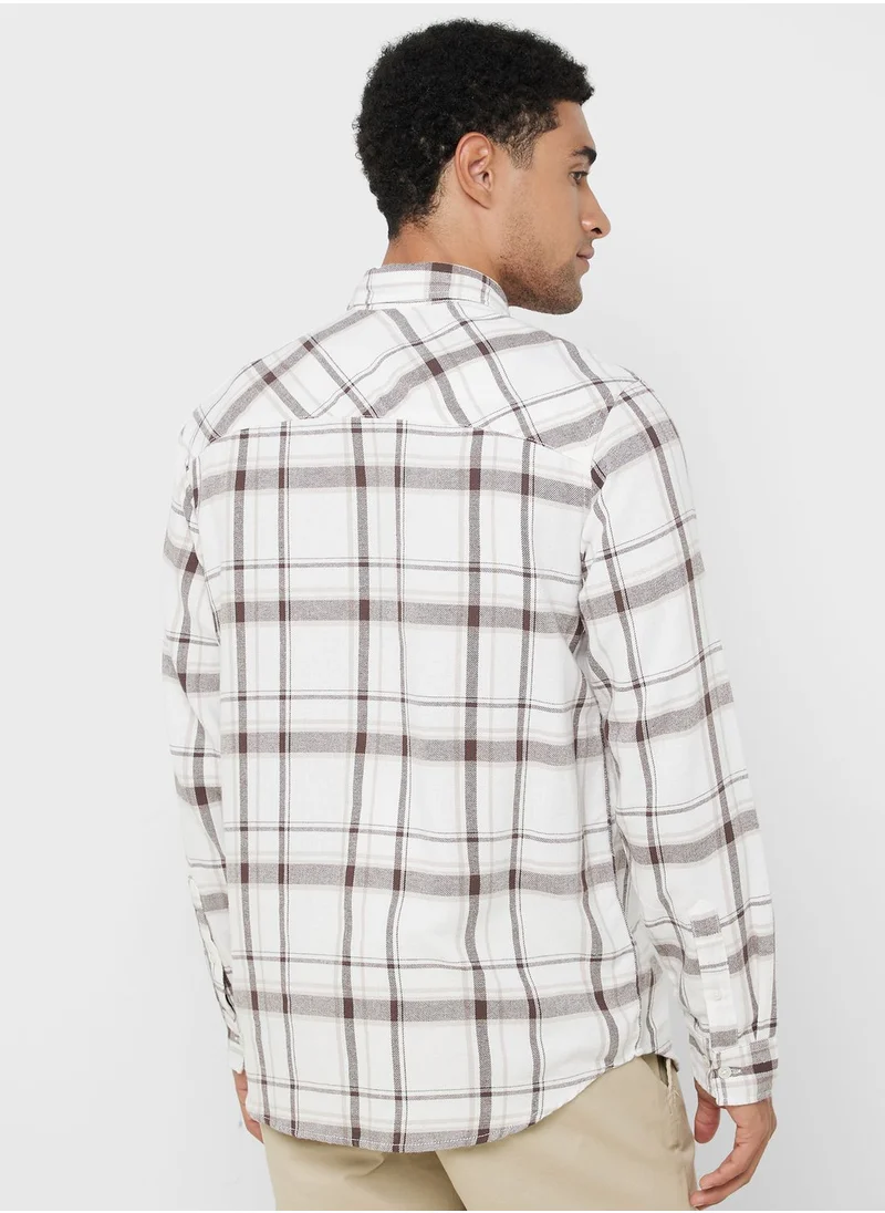 JACK & JONES Check Print Regular Fit Shirt