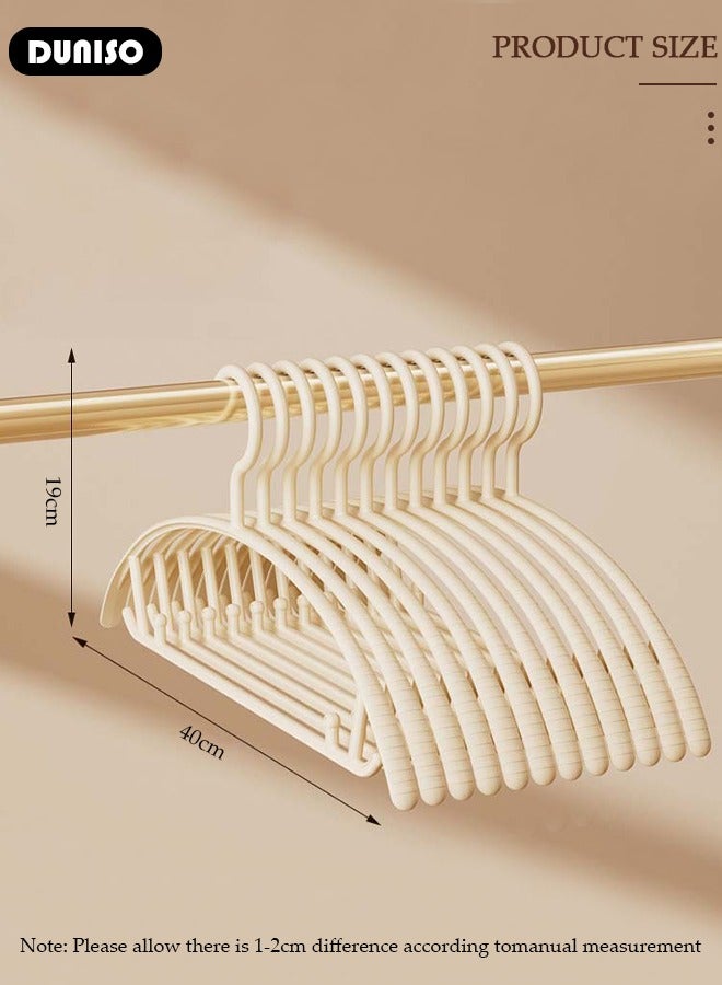 DUNISO 20 Pcs Plastic Clothes Hanger, Non-Slip Strong and Durable Hanger with Notches, Hangers for Wardrobe, Cloth Display Rack for Space Saving Closet Storage Organizer, Heavy Duty Adult Hanger For Coat, Suit  - Image 4
