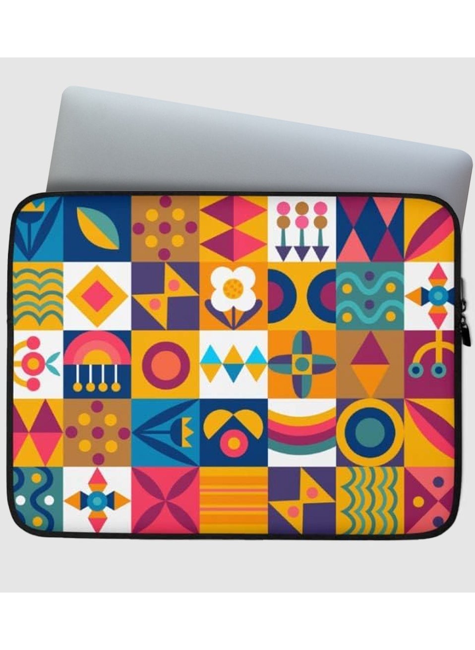 BRANDSFINITY-Tediline Printed Laptop Sleeve - Protective Neoprene Cover with Stylish Design, Abstract Nature 15.6 Inch 