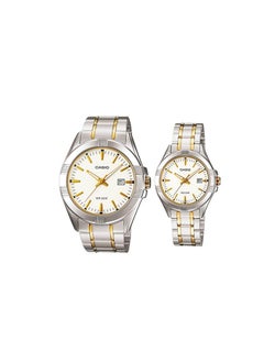 CASIO Casio His & Her Stainless Steel Two Tone Band Couple Watch MTP/LTP-1308SG-7AVDF  - Image 1