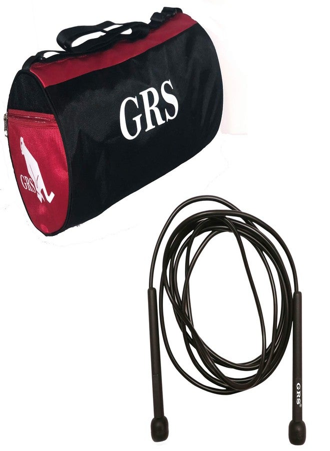 Grès GRS® SUPER_8 Skipping Rope (Black) & Gym Duffel Bag (Red & Black) - Image 1