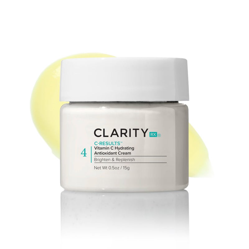 ClarityRx C-Results Vitamin C Hydrating Antioxidant Face Cream, Natural Plant-Based Anti-Aging Facial Moisturizer for Brighter Skin (0.5 oz.)