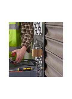 Yale Yale Brass Standard Security Padlock, 50 mm, Corrosion Resistance, Hardened Steel Spring Loaded Shackle, Suitable for Indoor Use, Double Locking, 3 Keys, Y110B/50/126/1  - Image 2
