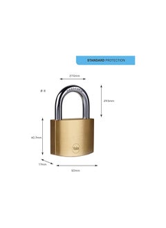 Yale Yale Brass Standard Security Padlock, 50 mm, Corrosion Resistance, Hardened Steel Spring Loaded Shackle, Suitable for Indoor Use, Double Locking, 3 Keys, Y110B/50/126/1  - Image 3
