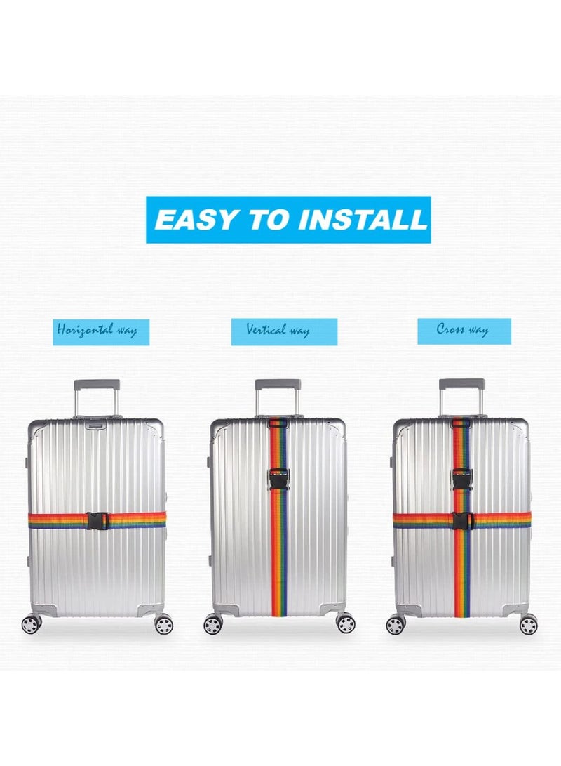 BenQuand 4 Pcs Suitcase Straps/Bright Color Adjustable Luggage Belts/Luggage Straps for Suitcases - Image 5