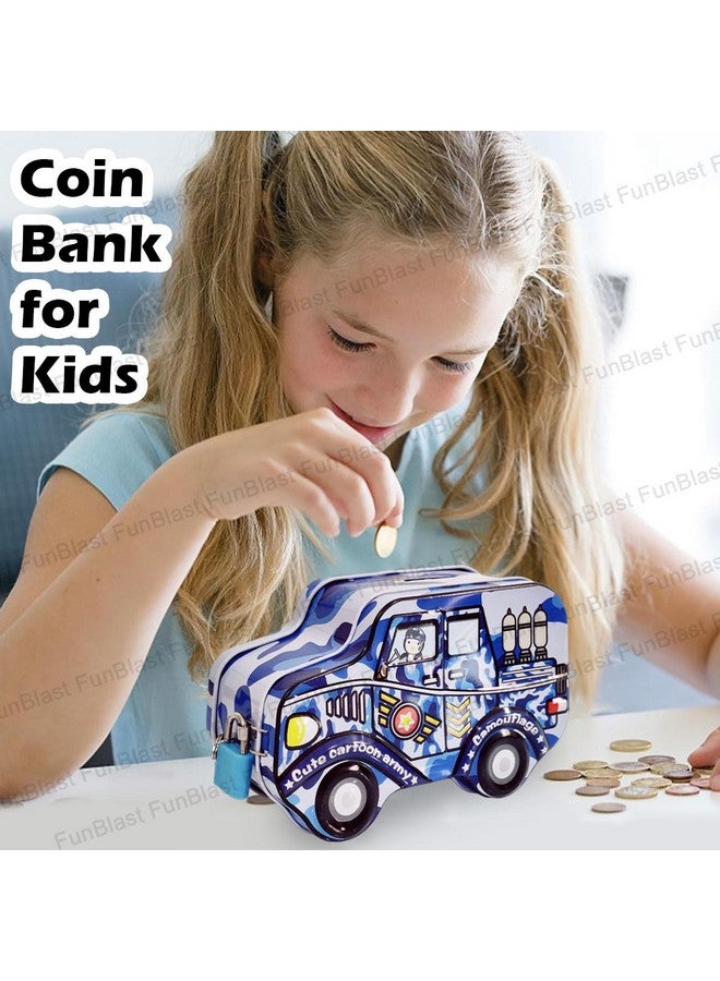 FunBlast Piggy Bank for Kids - Set of 2 Money Saving Box for Kids, Return Gifts for Kids, Car Shaped Coin Box with Lock & Key - Random Color - Image 4