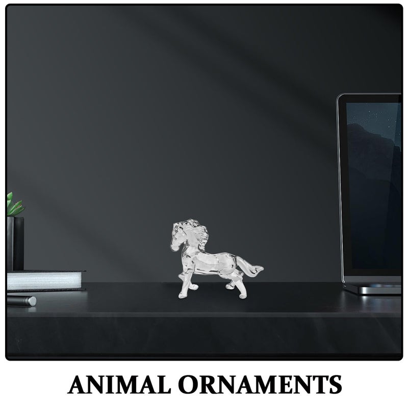 Crystal Horse Figurine Sculpture Desktop Ornament Home Decor for Living Room Office - Image 4