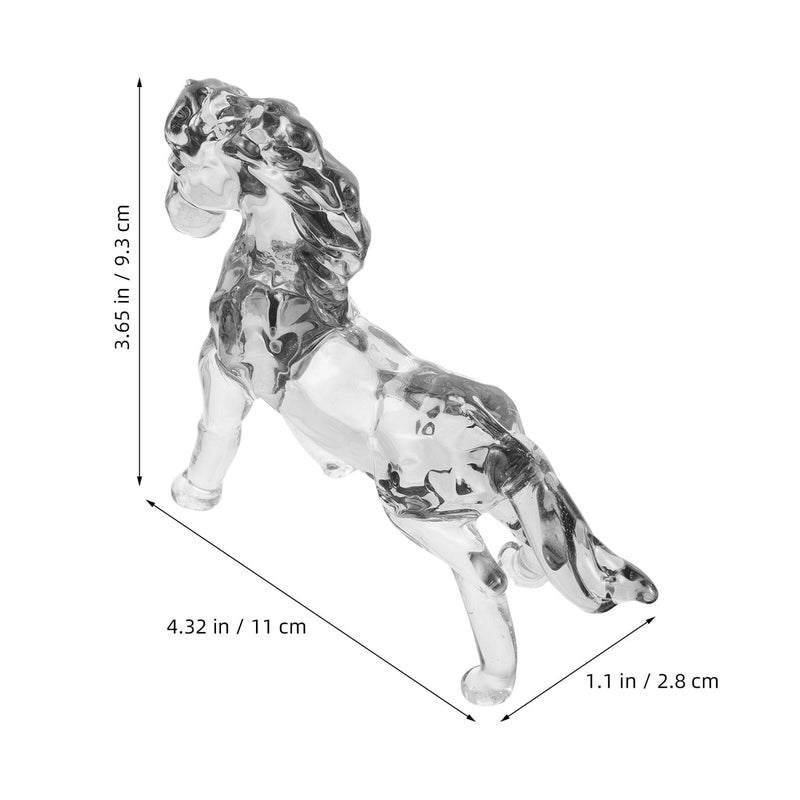 Crystal Horse Figurine Sculpture Desktop Ornament Home Decor for Living Room Office - Image 3