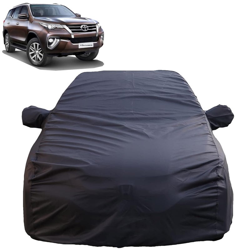 Autofact Waterproof Car Body Cover Compatible with Toyota Fortuner New (2016 to 2022) with Mirror Pockets, 4 x 4 American Matty, Long Lasting Strong Durable Material, Grey Color - Image 1