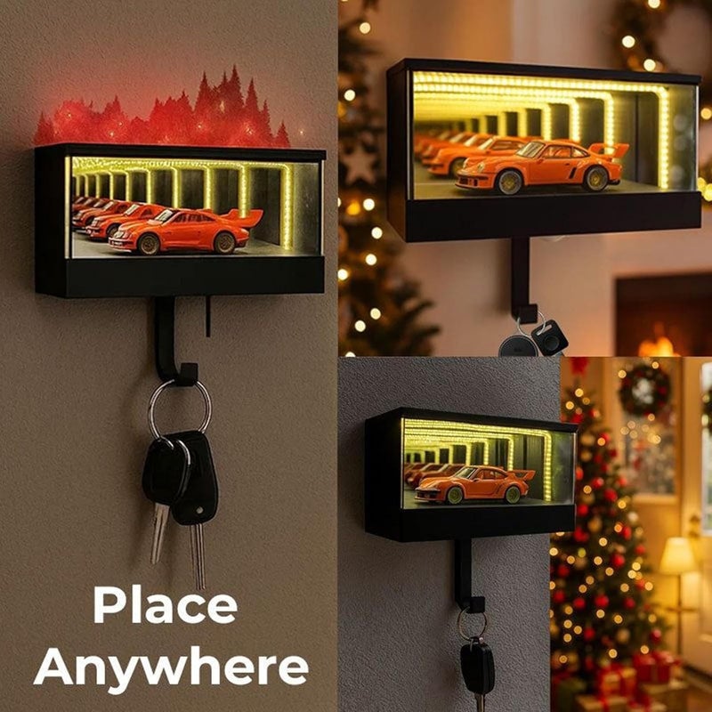 LED Key Holder - Car Garage Keychain Organizer Wall Mount | Decorative Storage Hook | for Entry Door Apartment Office Bedroom Hallway Home - Image 3
