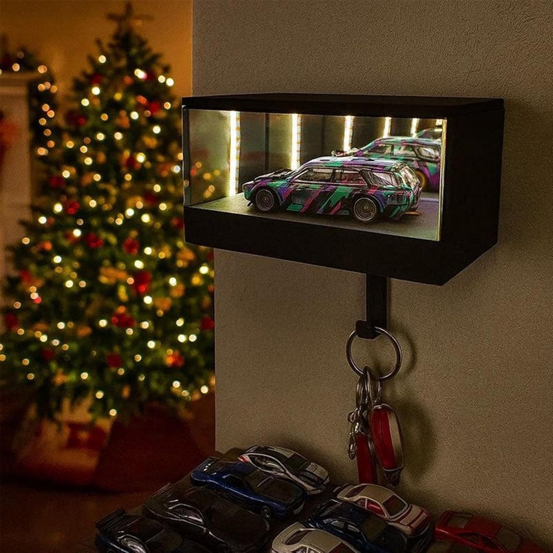 LED Key Holder - Car Garage Keychain Organizer Wall Mount | Decorative Storage Hook | for Entry Door Apartment Office Bedroom Hallway Home - Image 2