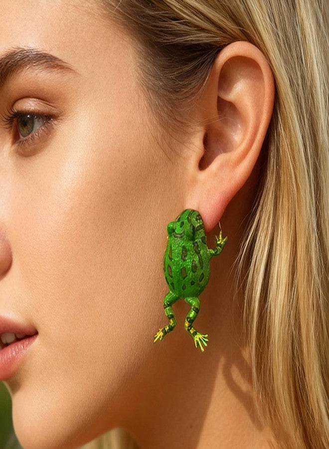 Frodete Frog Earrings for Women Christmas Stocking Stuffers Funny Cute 3D Animal Earring Frog Shaped Stud Earrings Trendy Jewelry Gifts - Image 3