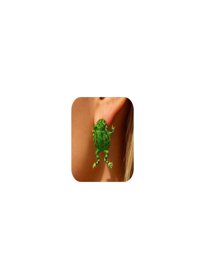 Frodete Frog Earrings for Women Christmas Stocking Stuffers Funny Cute 3D Animal Earring Frog Shaped Stud Earrings Trendy Jewelry Gifts - Image 1
