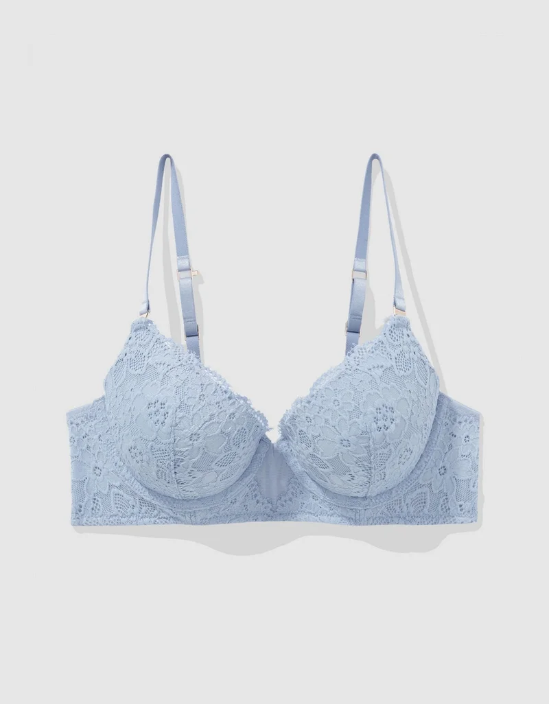 Aerie  Aerie Real Power Plunge Push Up Eyelash Lace Bra for Women | Best Price UAE
