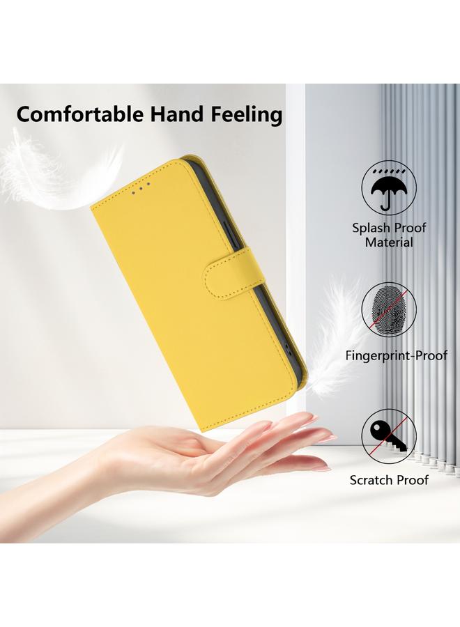 S-TOP Case For Realme GT 6 5G Global Skin Feel Solid Color Leather Phone Case with Lanyard - Image 4