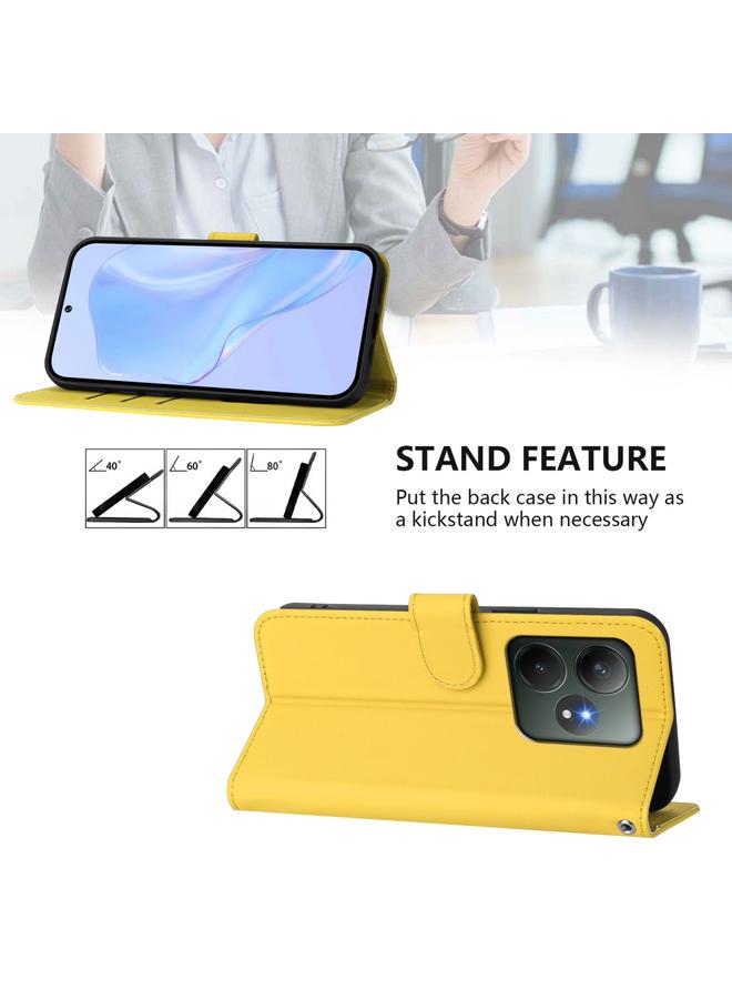 S-TOP Case For Realme GT 6 5G Global Skin Feel Solid Color Leather Phone Case with Lanyard - Image 3